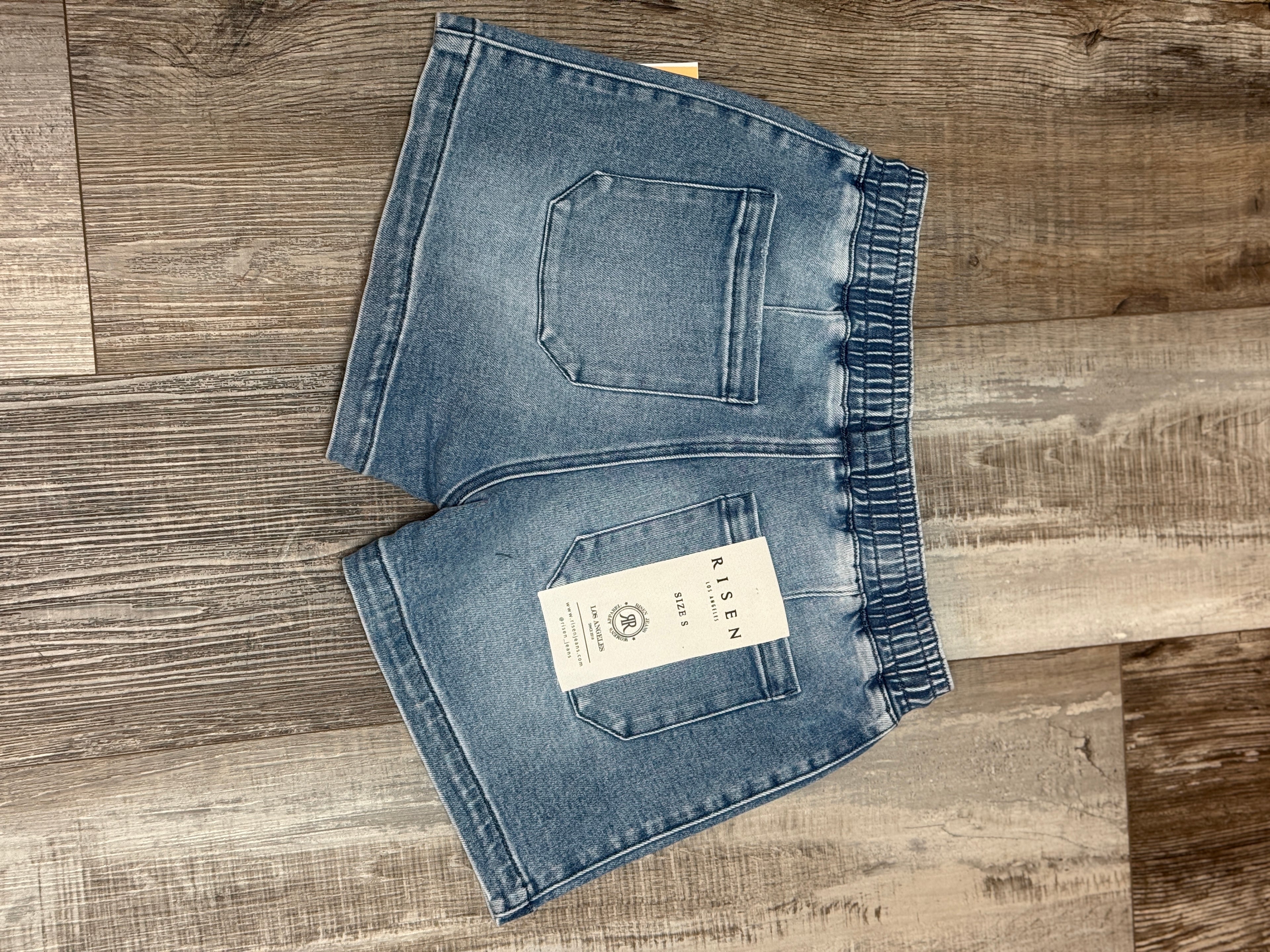 Star Patchwork Denim Shorts by Risen