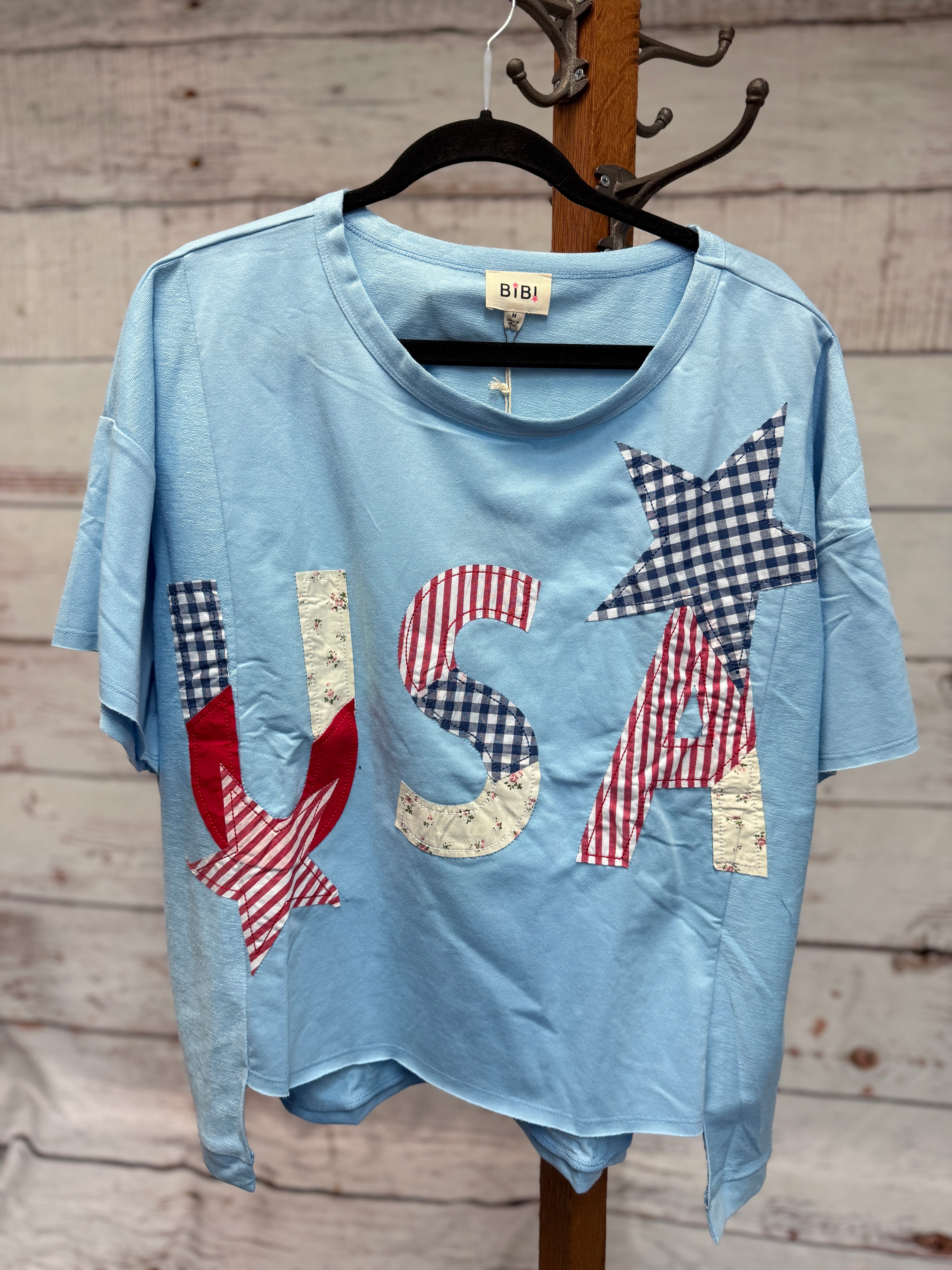 USA 90's Inspired Patchwork Shirt by BIBI