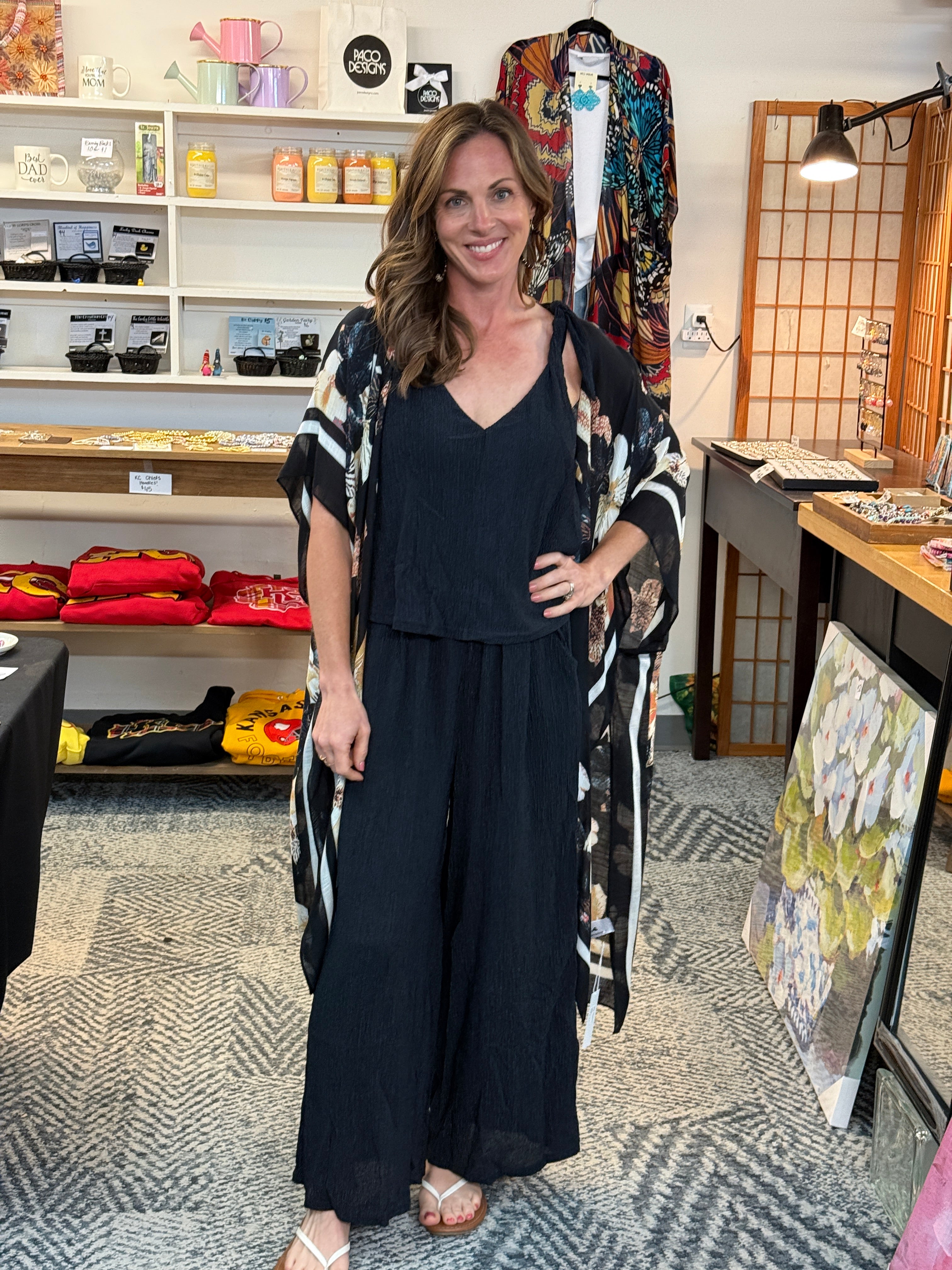 Black Sleeveless Jumpsuit