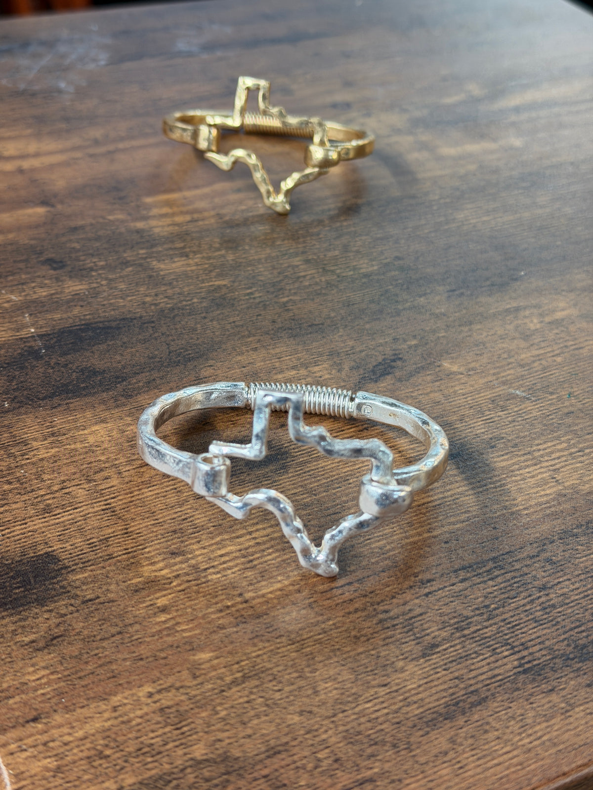 Matte Hammered Texas Cuff Bracelet