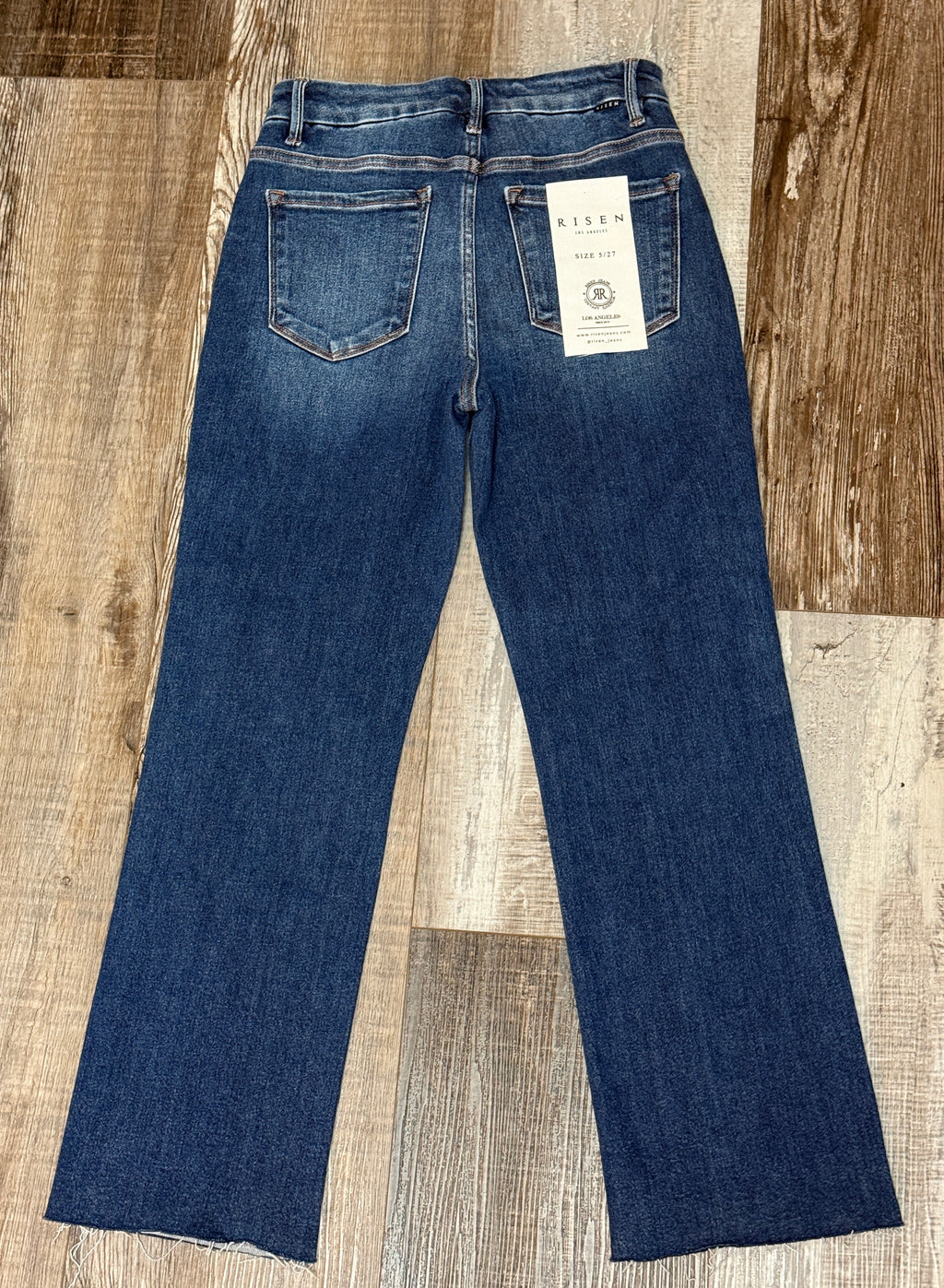 Risen High Rise Crop Straight Jeans w/ Tummy Control