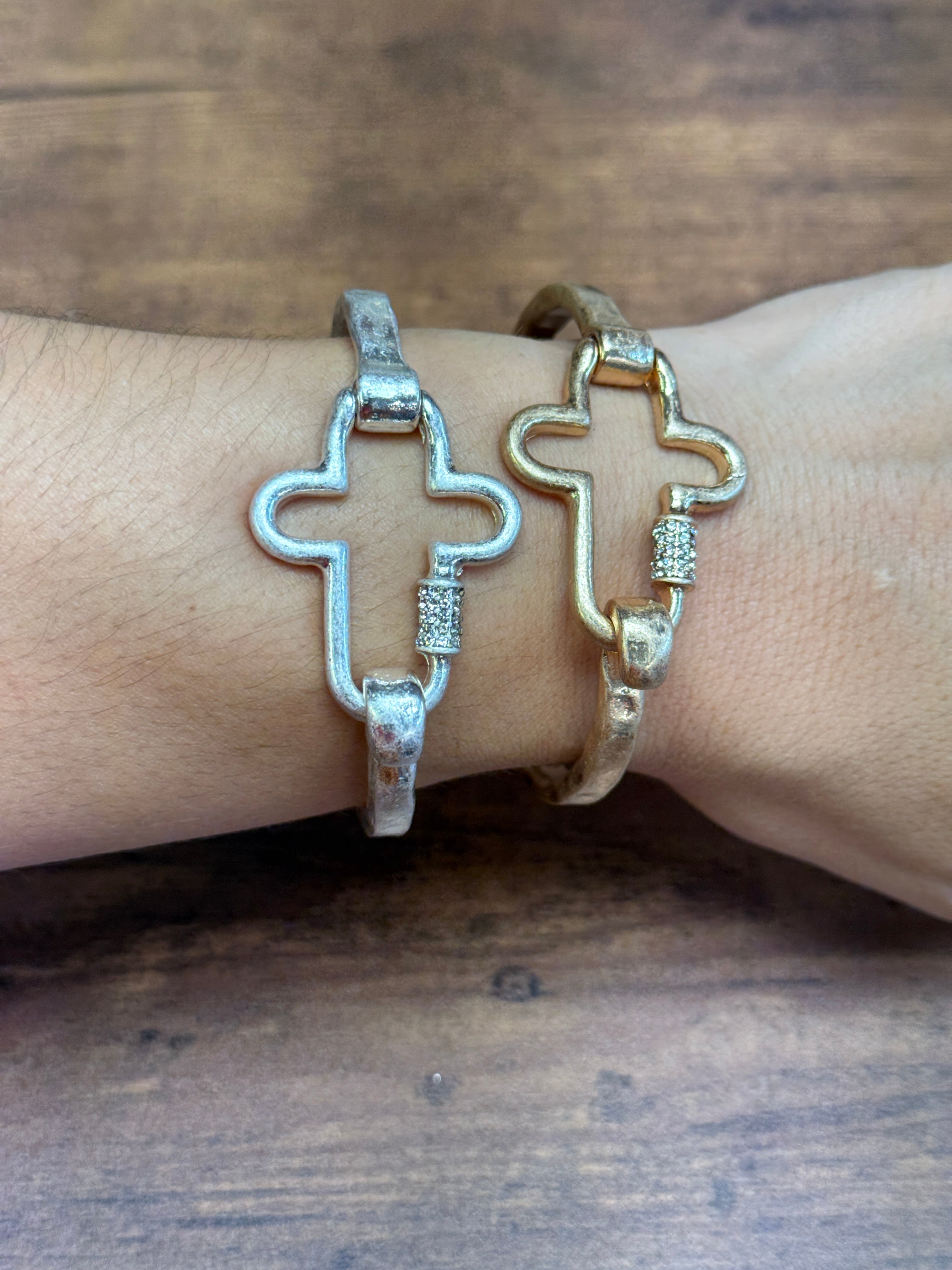 NEW! Bling Embellished Cross Cuff