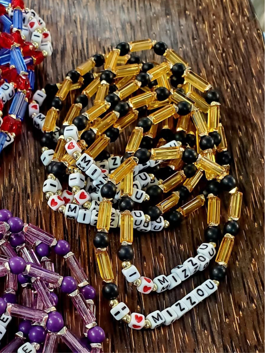 I love M U Beaded Bracelet