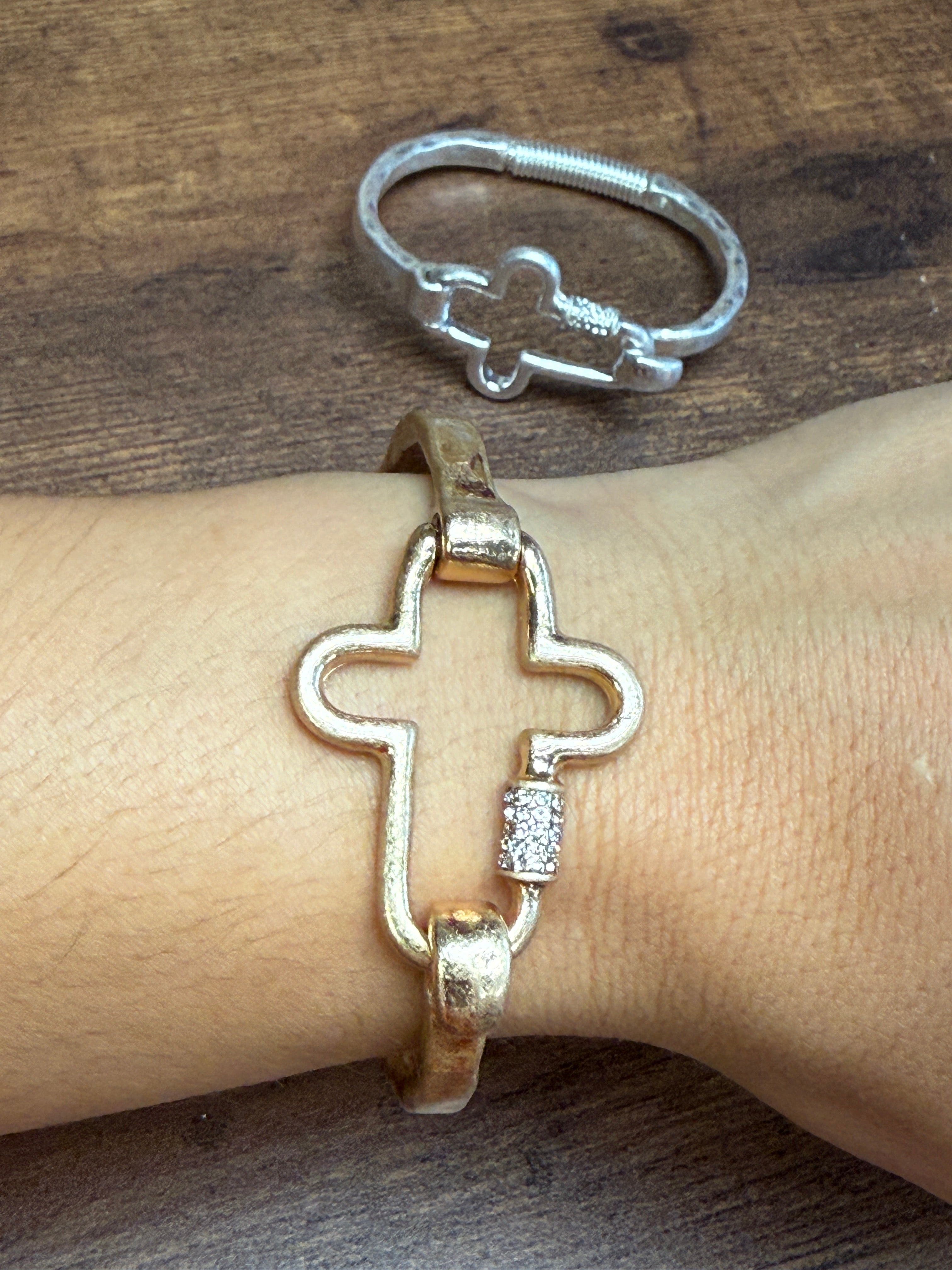 NEW! Bling Embellished Cross Cuff