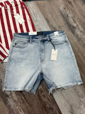 Judy Blue HW Fray Hem Cut Off Dad Shorts