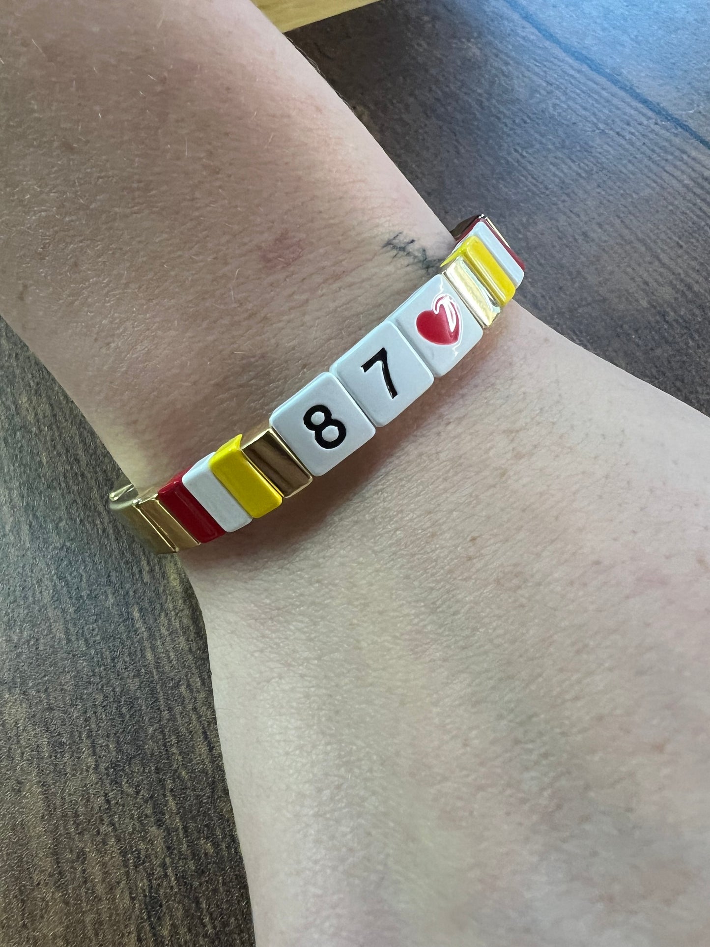 KC CHIEFS Tile Stretch Bracelets