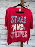 Stars & Stripes Patchwork Shirt by BIBI