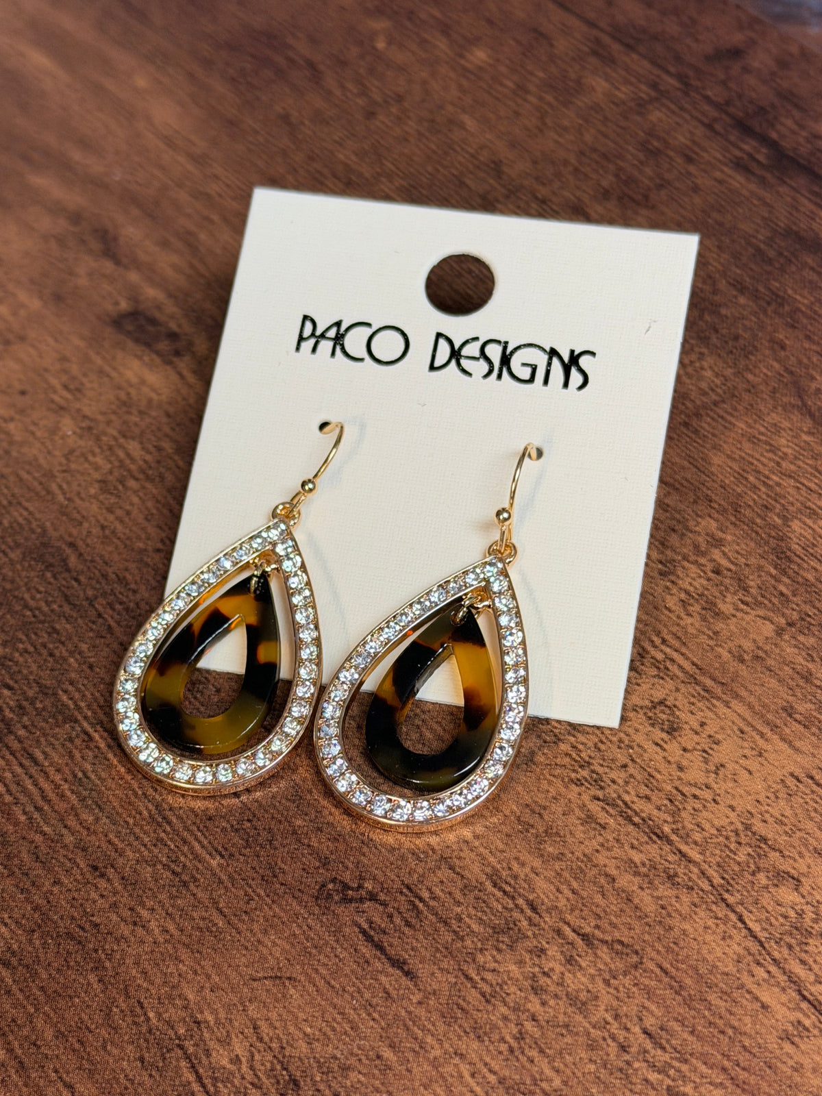 Cz Rhinestone Tortoise Dangle Earrings
