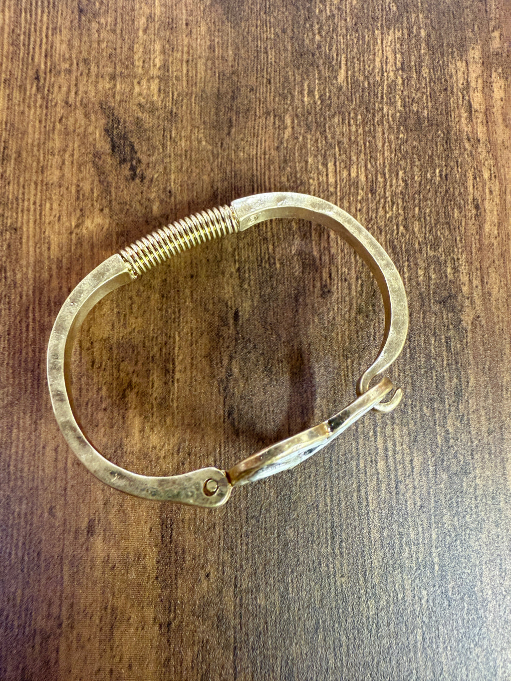 Mixed Metal Heart Cuff Bracelet -Silver/Gold