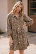 Denim Leopard Dress by Kori America