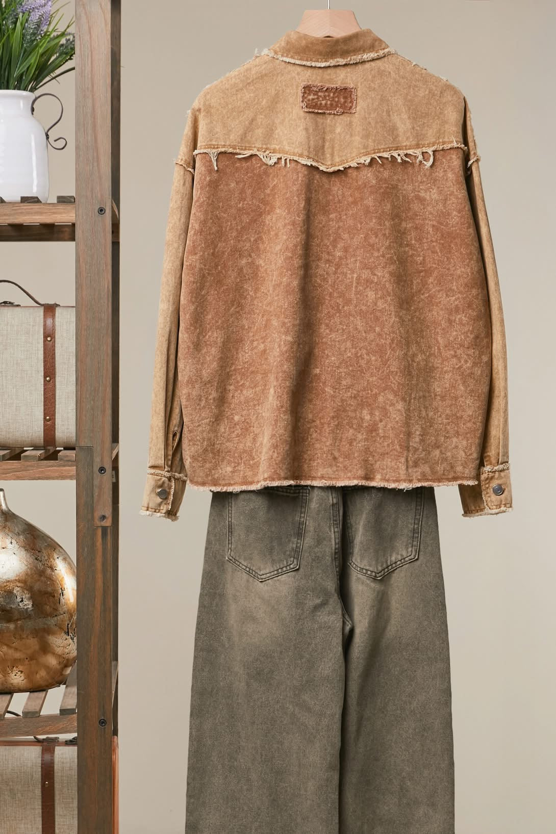 Tan Camel Flower Jacket