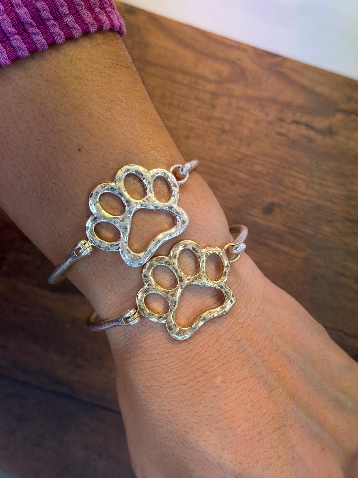 Paw Print Cuff Bracelet