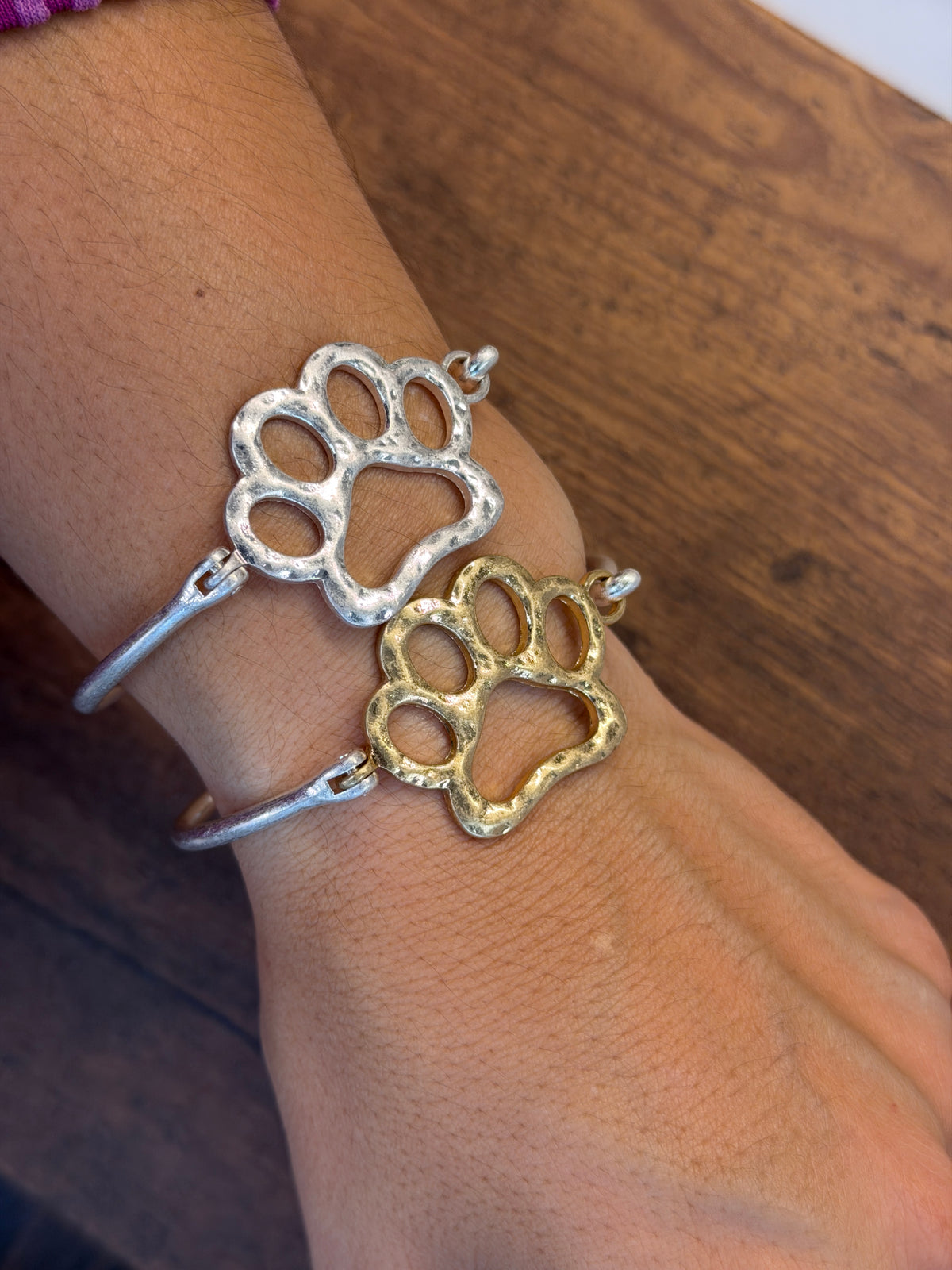 Paw Print Cuff Bracelet