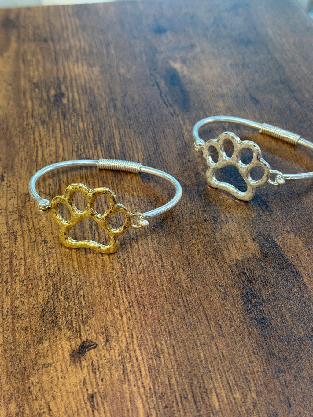 Paw Print Cuff Bracelet