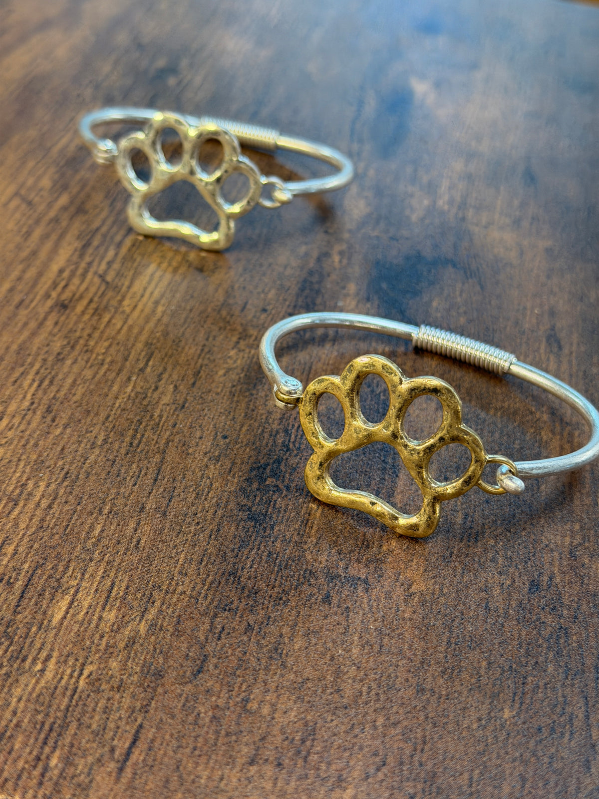Paw Print Cuff Bracelet