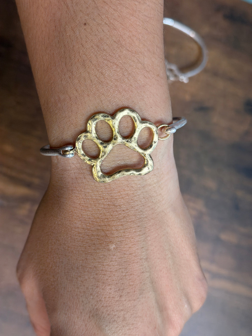 Paw Print Cuff Bracelet