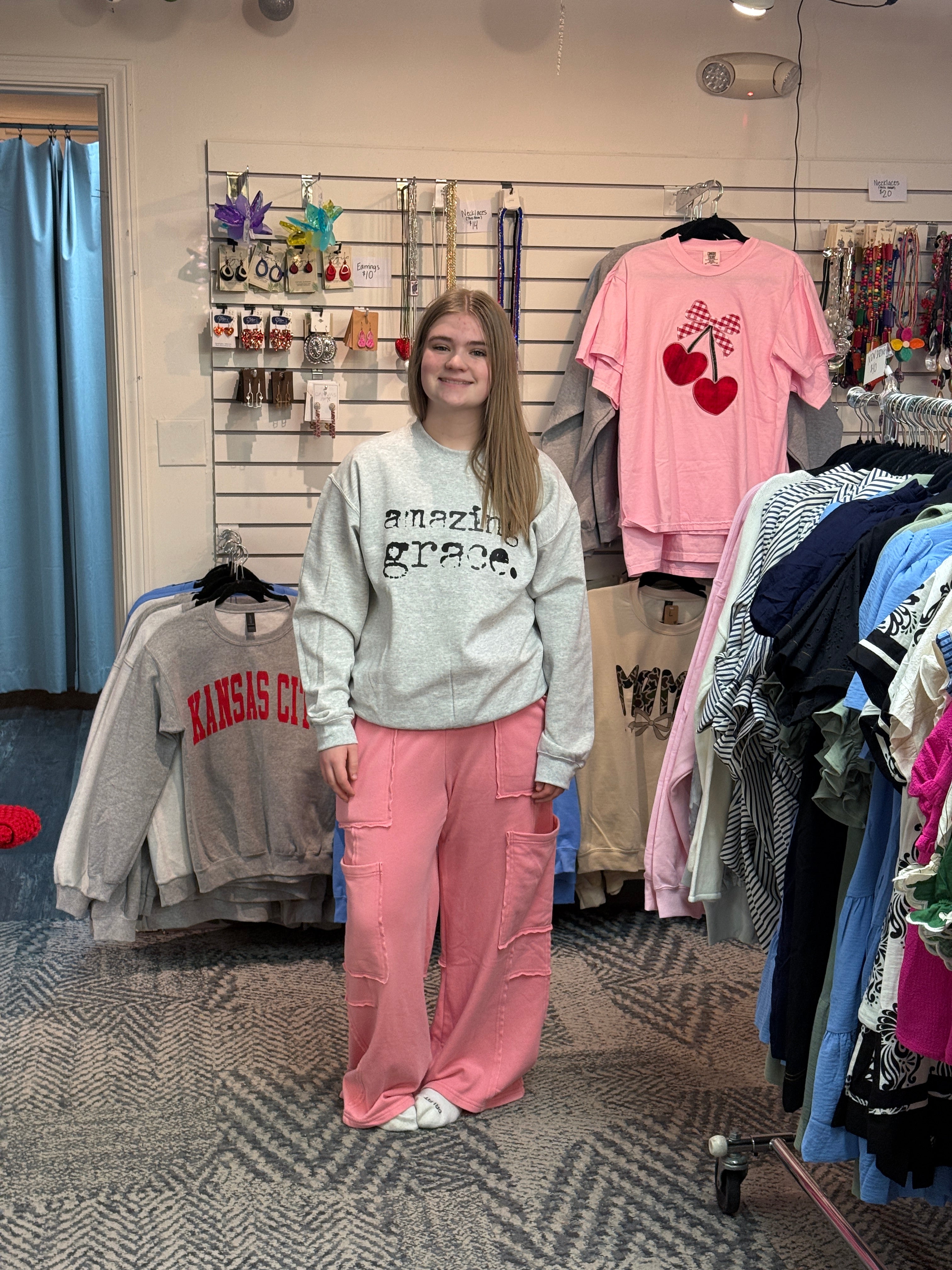 Mineral Wash Wide Leg Cargo Pants