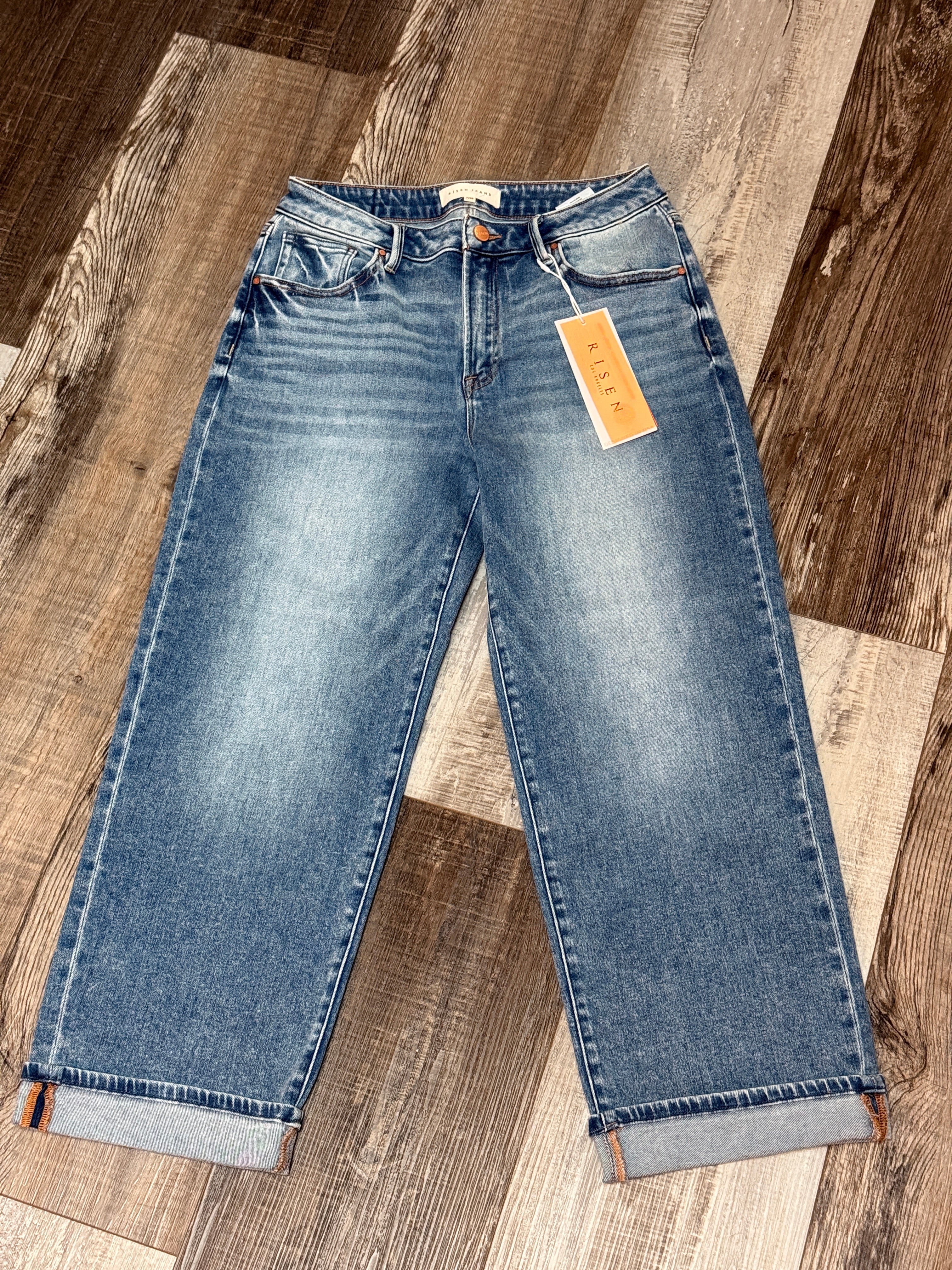 Medium Wash Risen Jeans