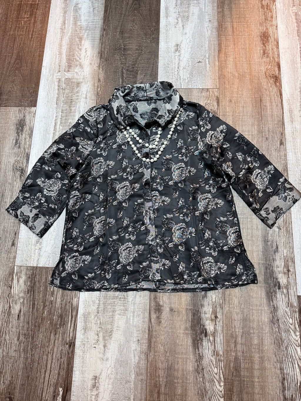 Gorgeous Black Floral Jacket by Creation