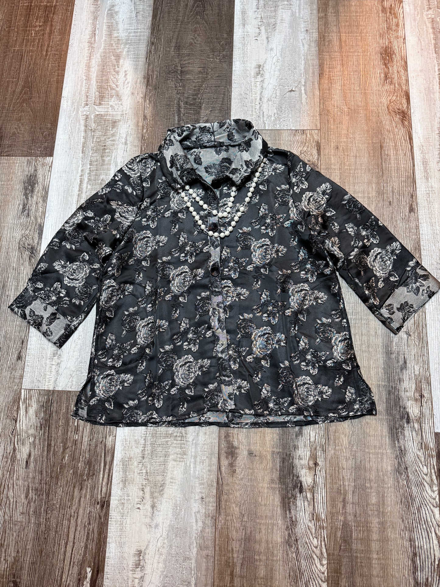 Gorgeous Black Floral Jacket by Creation