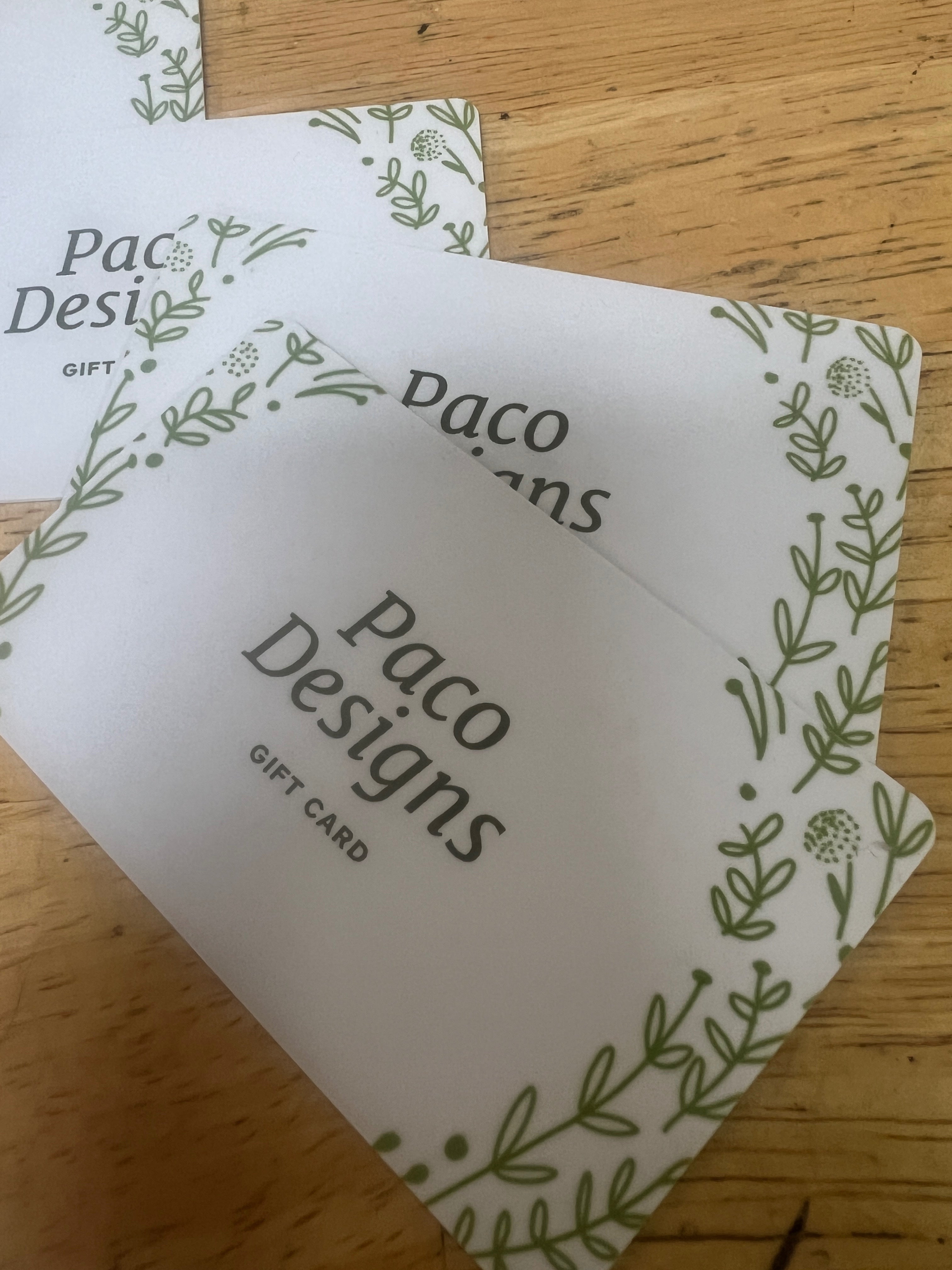 Paco Designs Gift Card