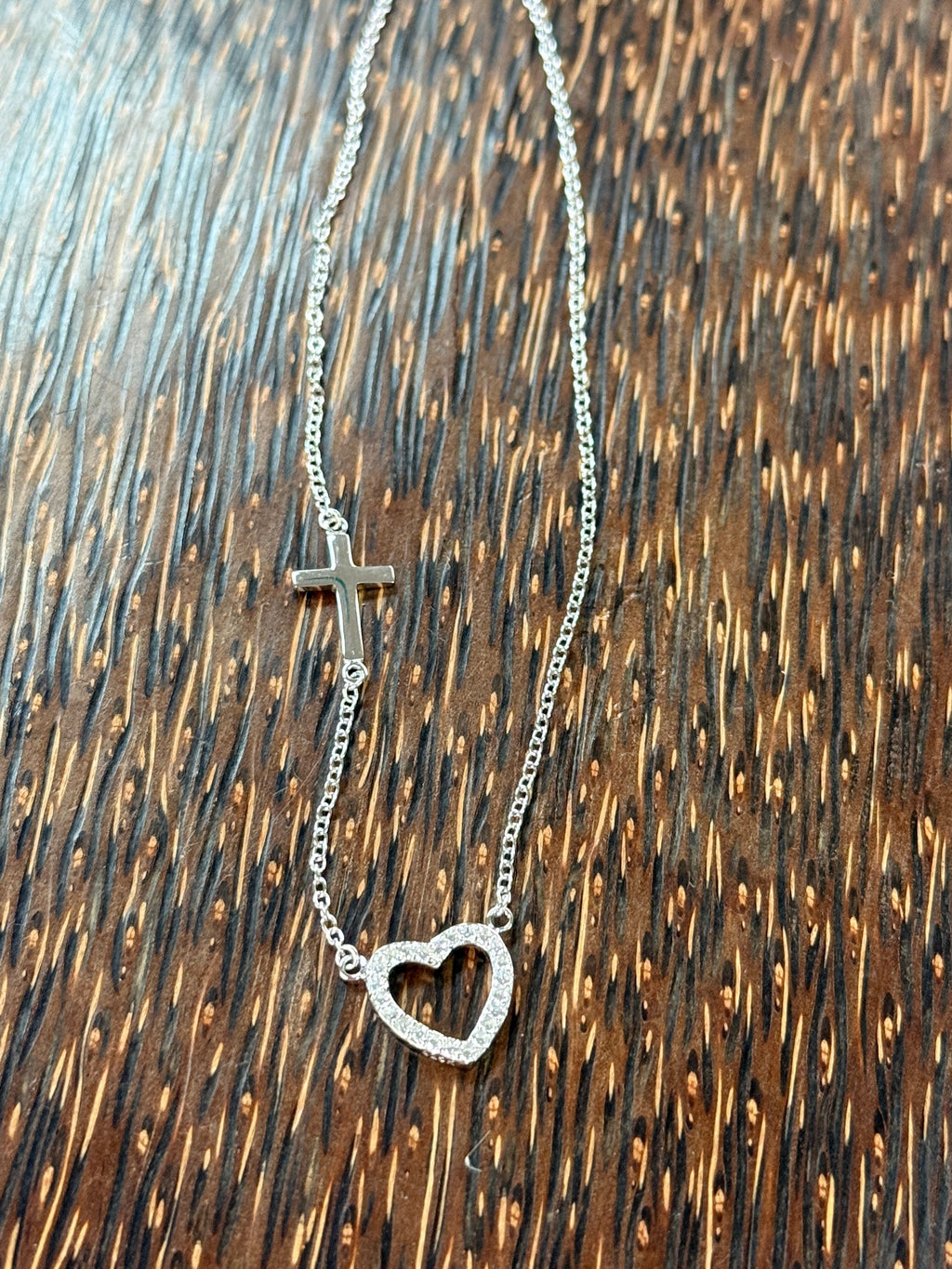 Faith & Love Sterling Silver Necklace