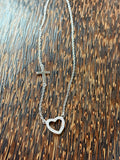 Faith & Love Sterling Silver Necklace