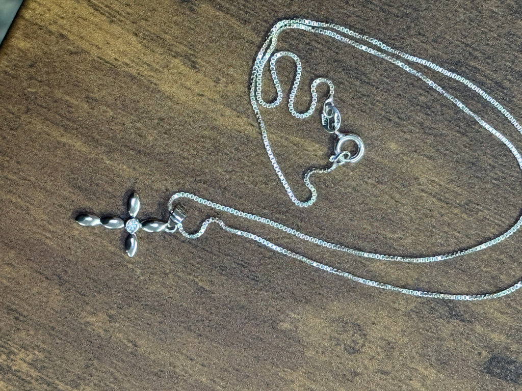 Darling Sterling Silver Cross Necklace