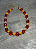 Red & Yellow Beaded Necklace