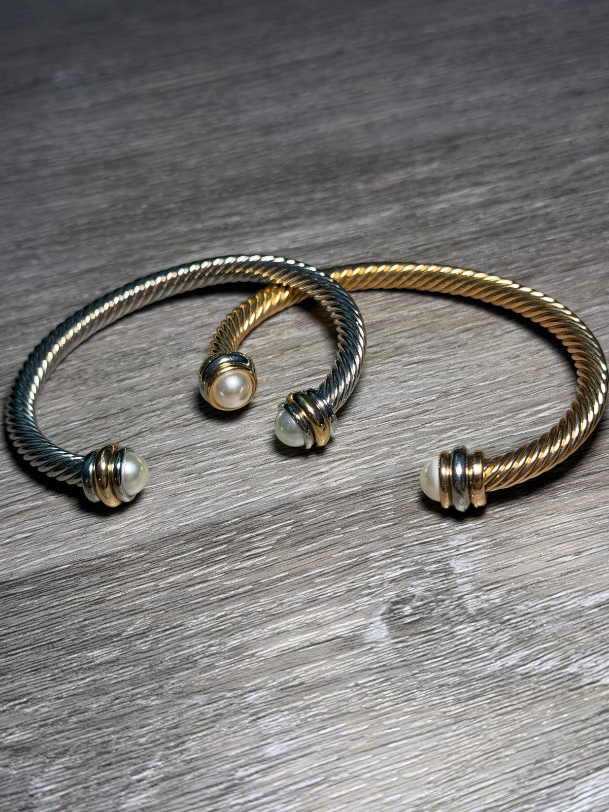 Classic Pearl Cable Bracelet Bangle