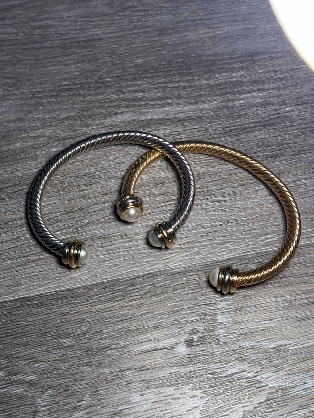 Classic Pearl Cable Bracelet Bangle
