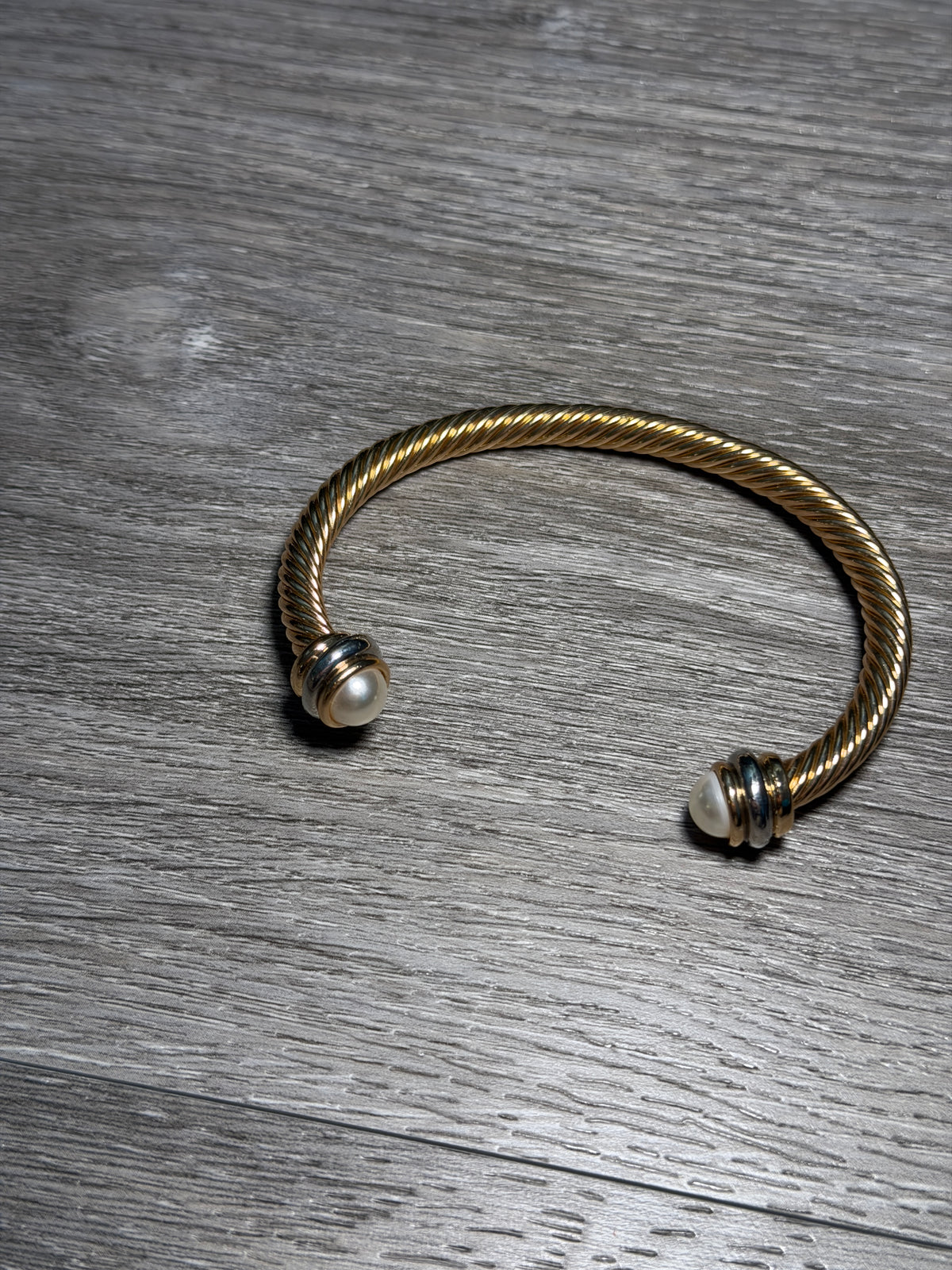 Classic Pearl Cable Bracelet Bangle