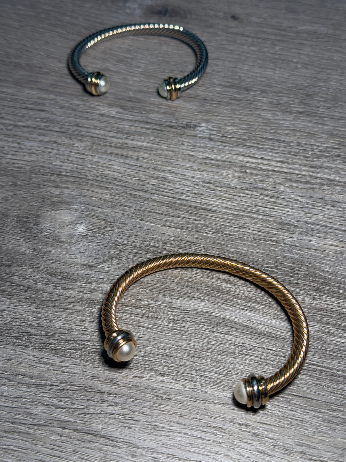 Classic Pearl Cable Bracelet Bangle