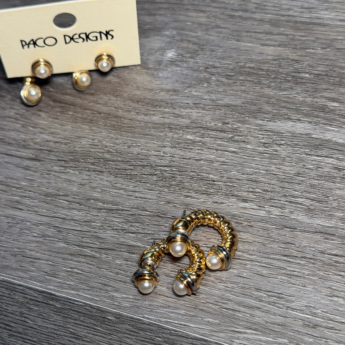 Mini Classic Pearl Cable Huggie Earrings