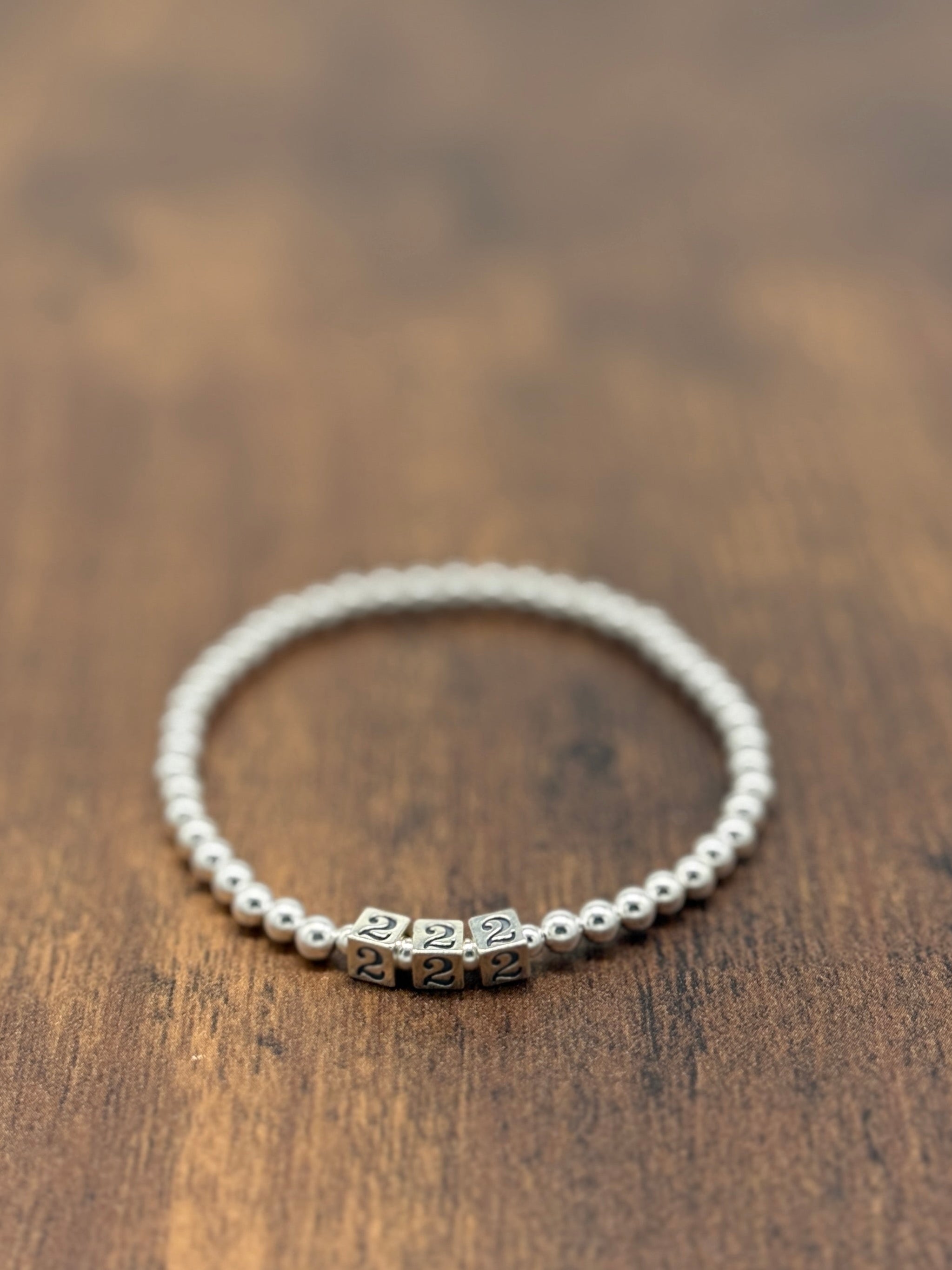 Sterling Silver Angel Number Bracelet