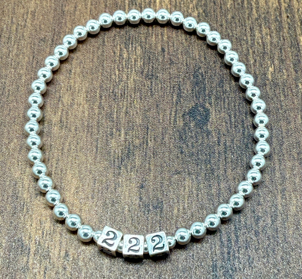 Sterling Silver Angel Number Bracelet