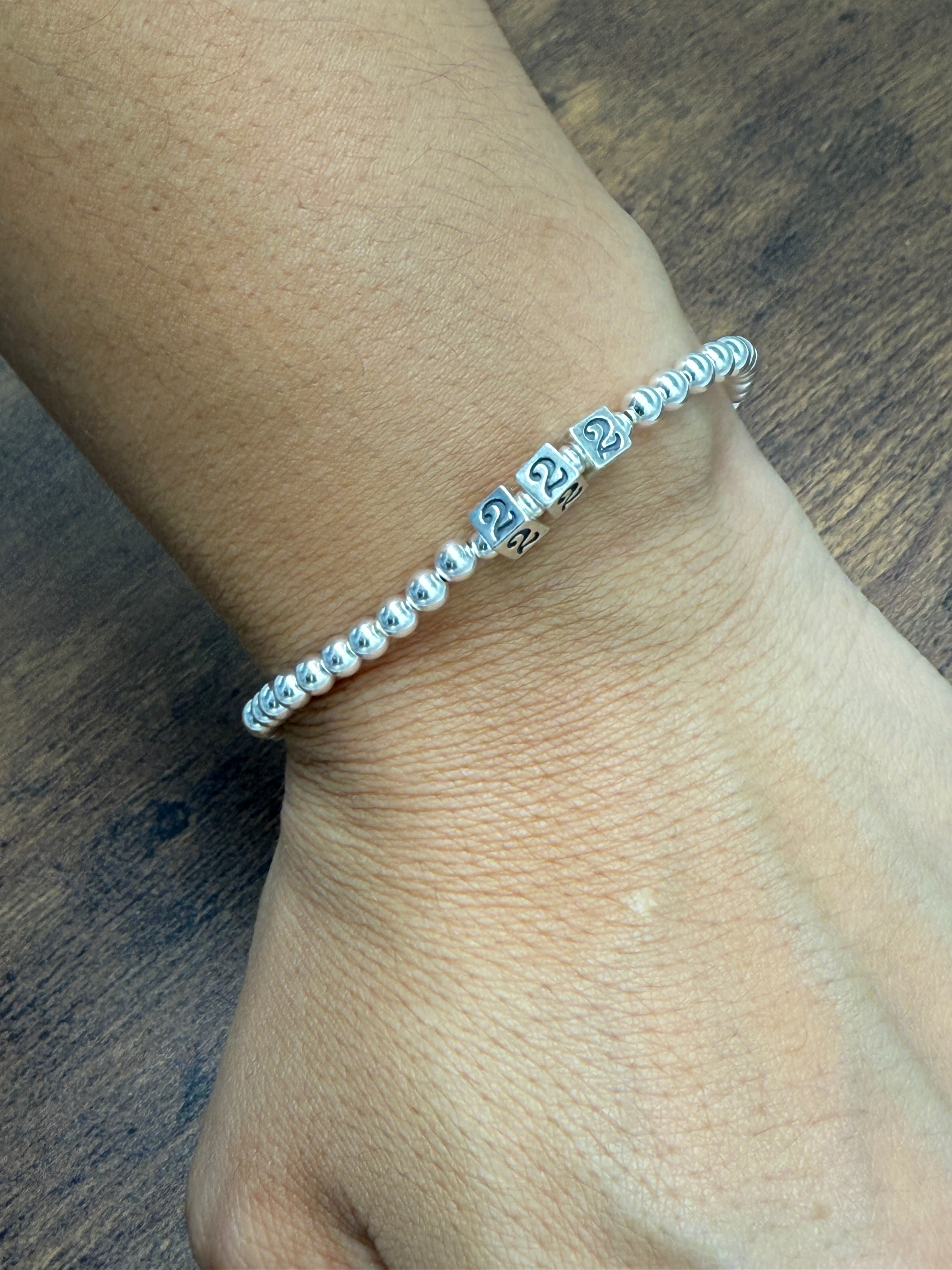 Sterling Silver Angel Number Bracelet