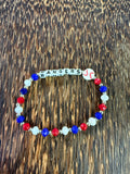 Rangers Red Blue & White Bracelet