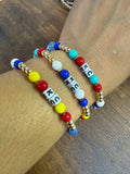 KC Colors Gold Beaded Bracelet KANSAS CITY SPORTS FANS!