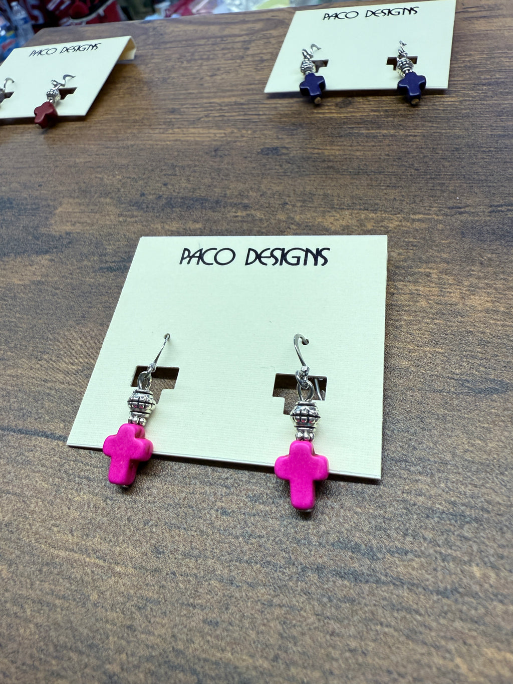 Fun Dainty Multi-color Cross Earrings