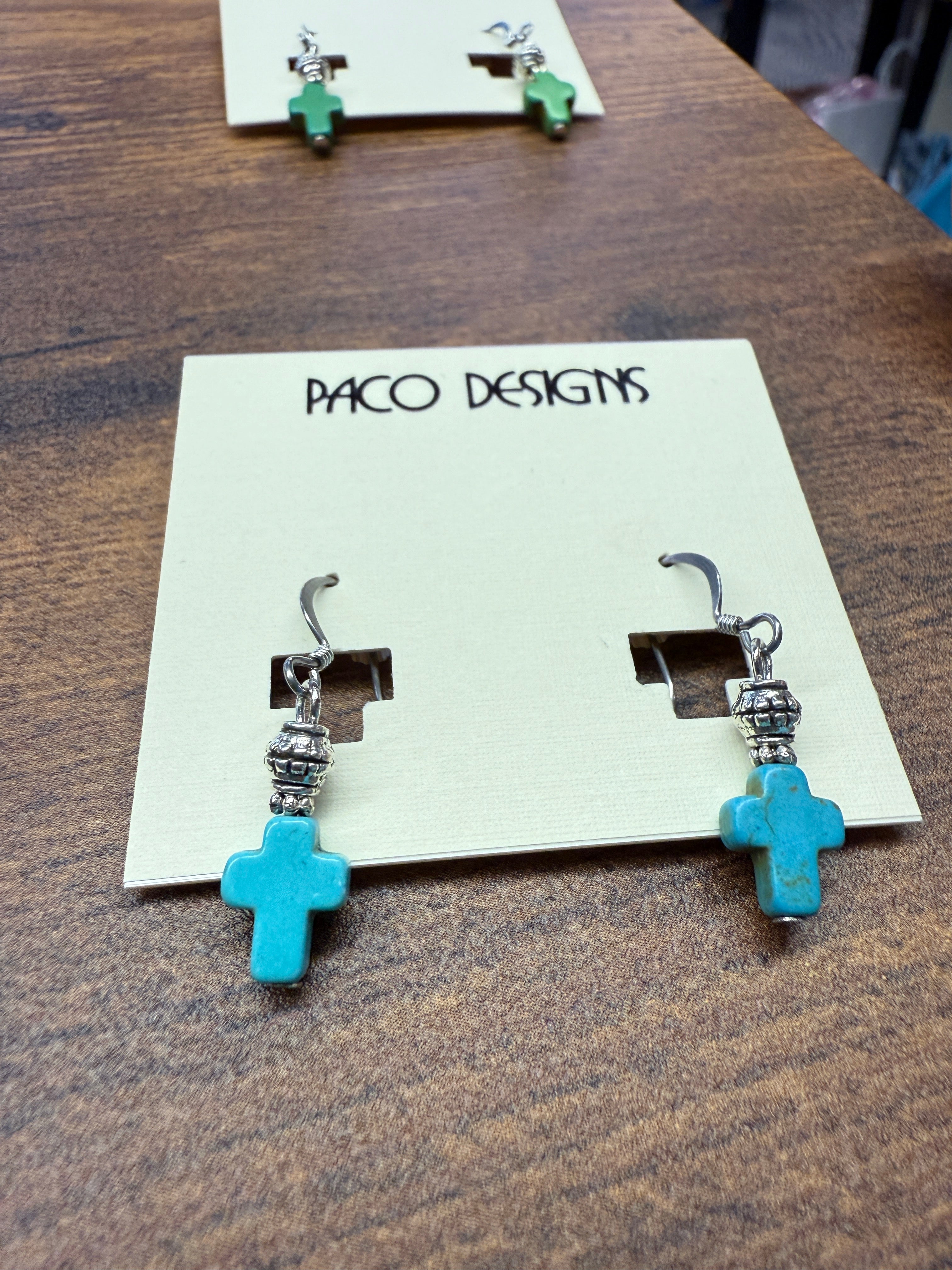 Fun Dainty Multi-color Cross Earrings