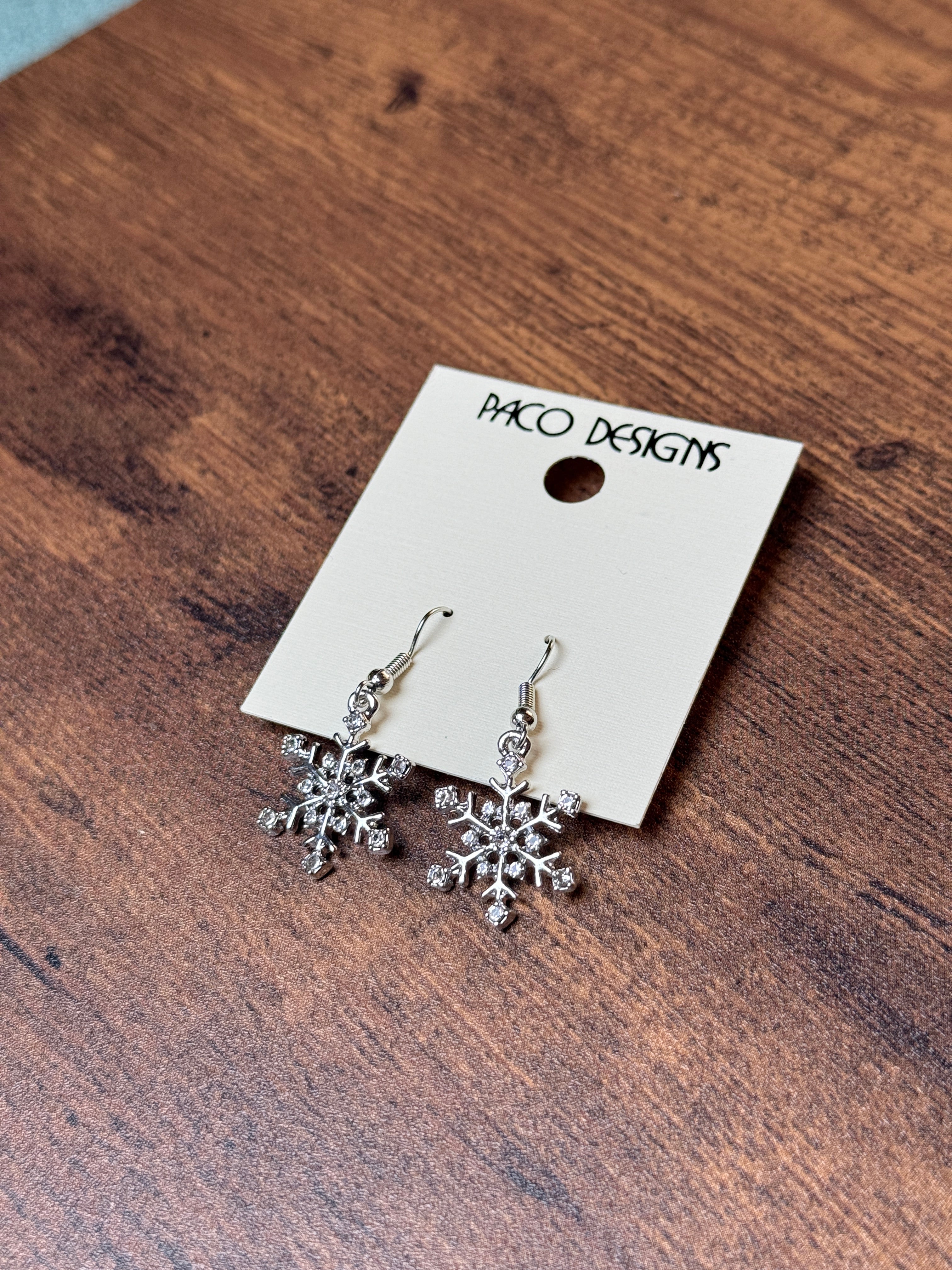 Little Silver Snowflake Earrings