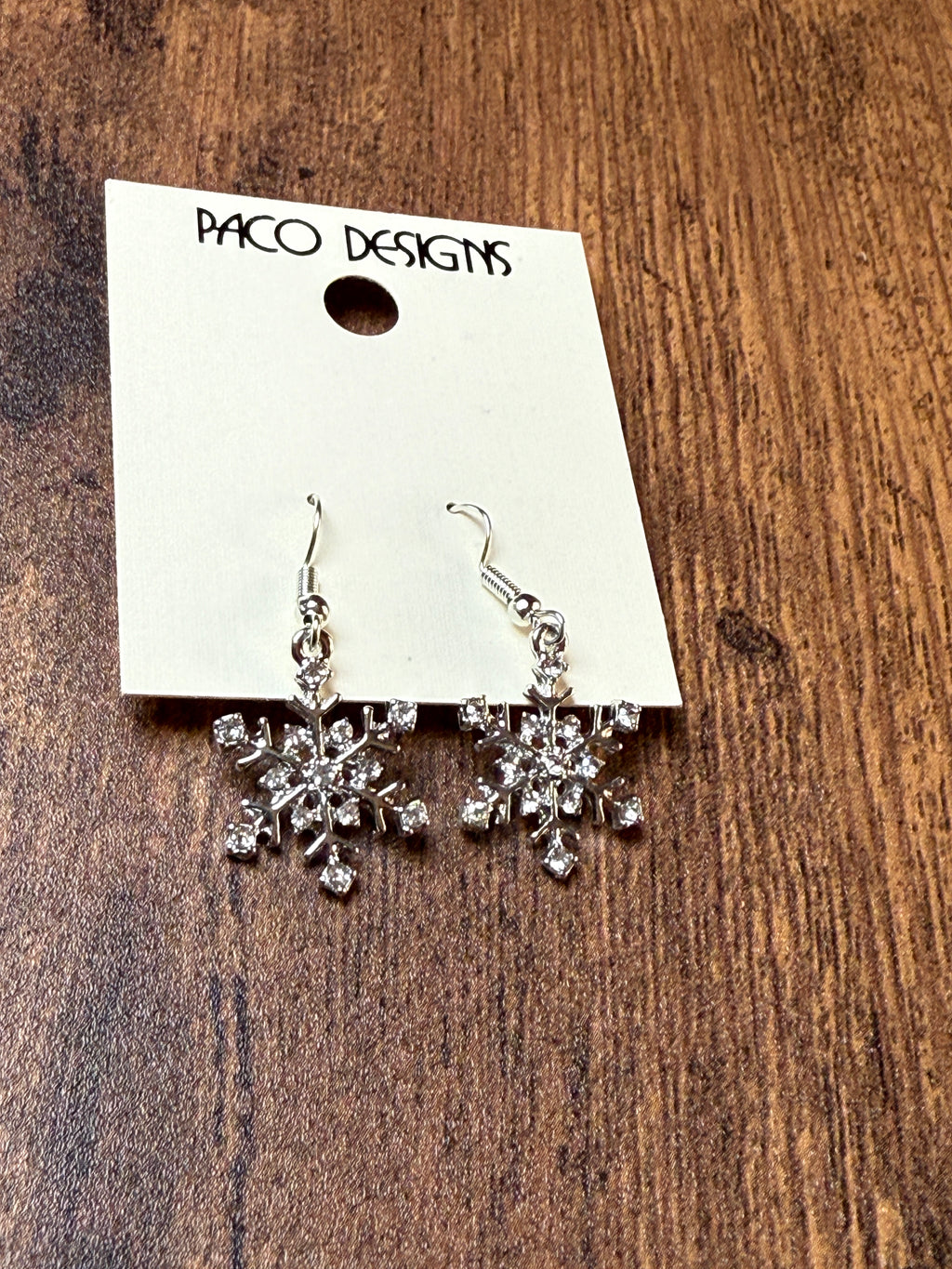 Little Silver Snowflake Earrings