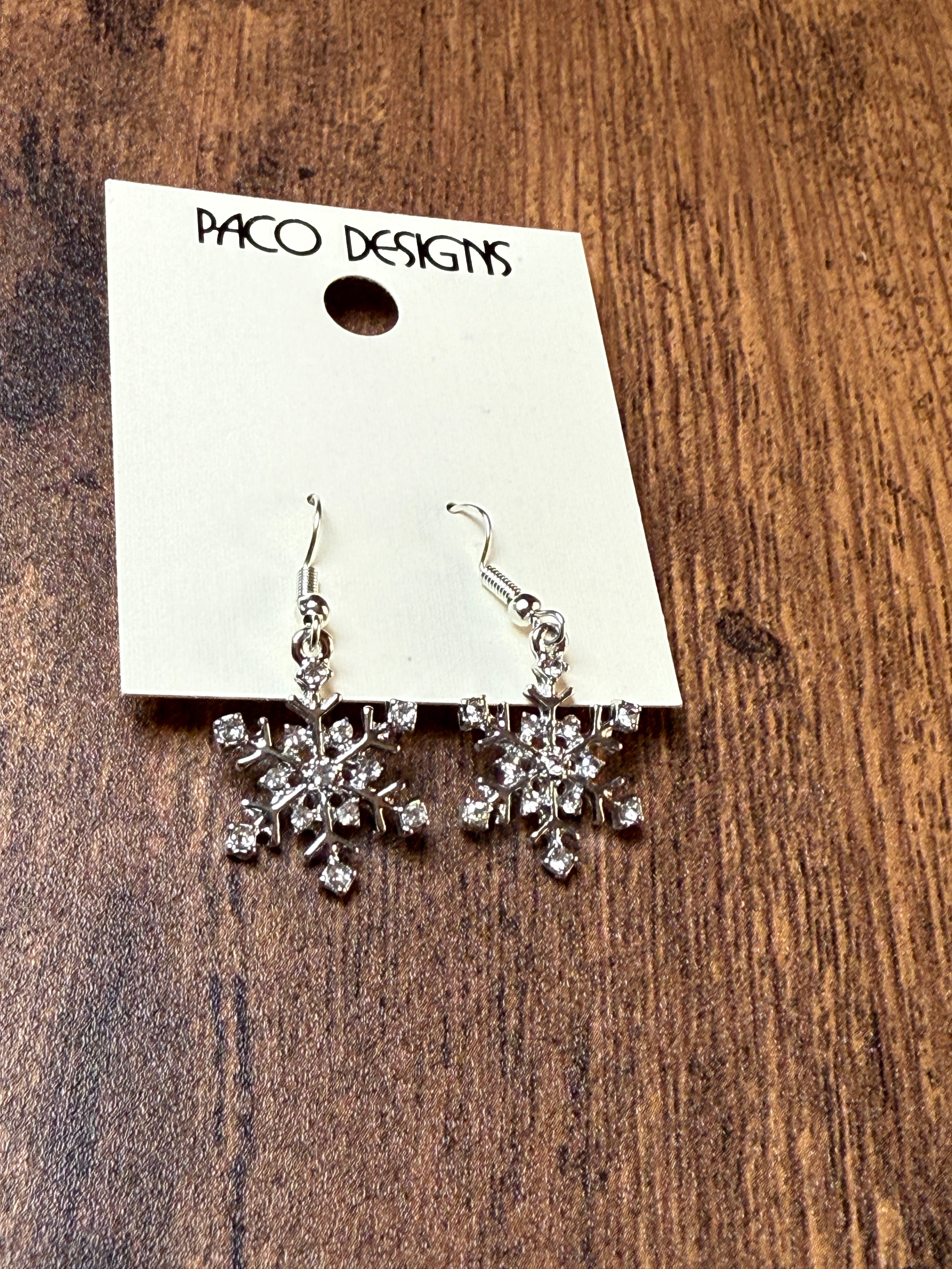 Little Silver Snowflake Earrings