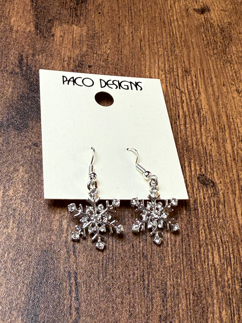 Little Silver Snowflake Earrings