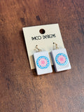 Blue & Pink Mahjong Tile Acrylic Earrings