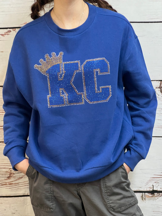 KC Crown Bling Crewneck Sweatshirt