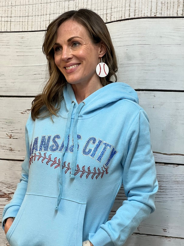 Kansas City Baseball Stitch Bling Sweater Dress