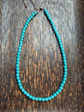Turquoise Color Howlite Stone Beaded Necklace