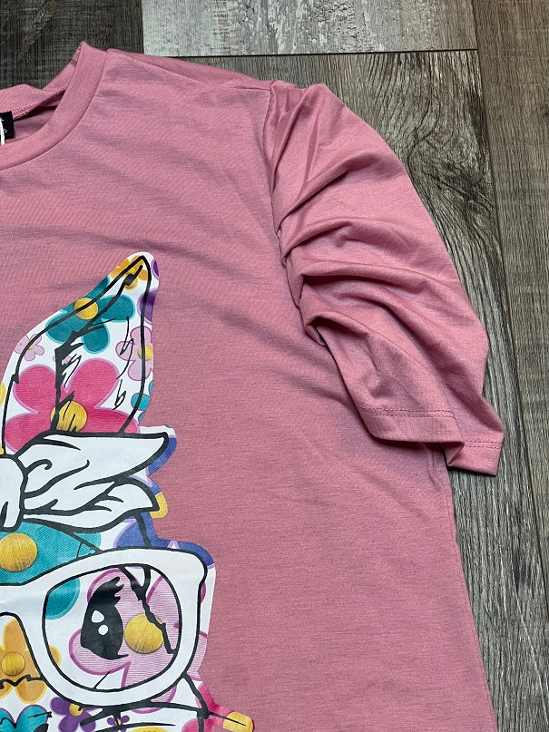 Easter Be Hoppy Ruffle Half Sleeve Top